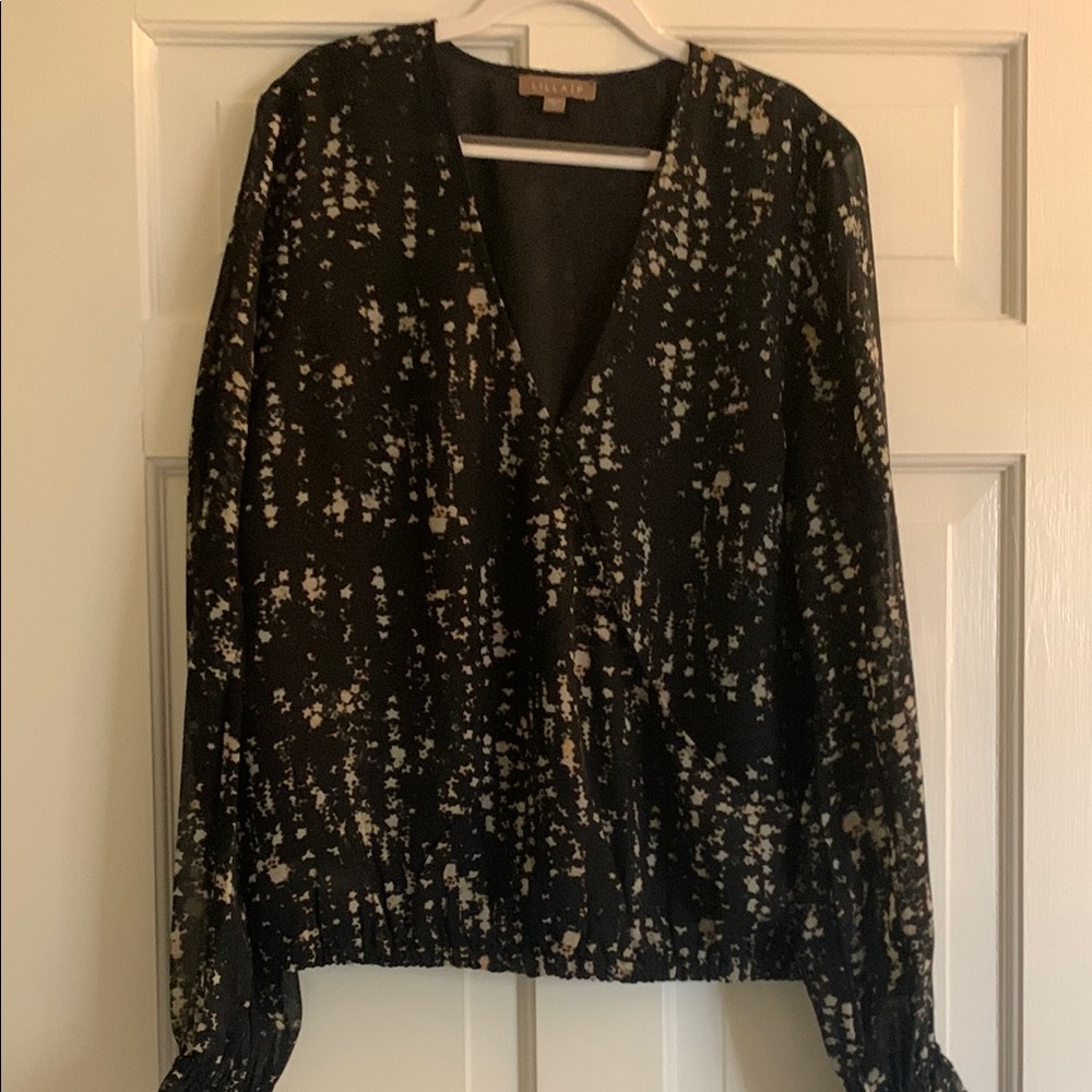 Black and White Patterned Blouse